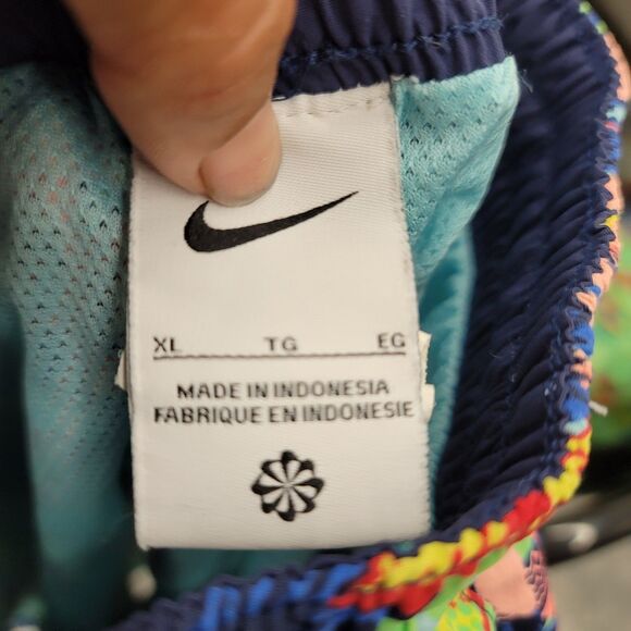 Nike Electric Men's Size XL Floral Icon 7" Swim Shorts Blue Green - Picture 10 of 13